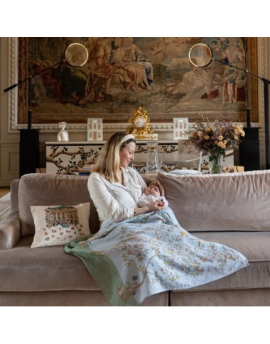 Mussola Primavera Azzurra Bavetta e Mussole