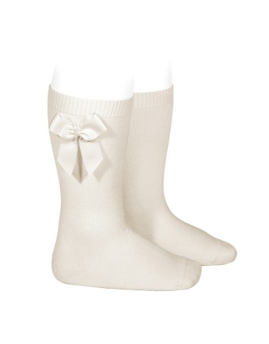 Calzino alto con fiocco in gros grein Calzini