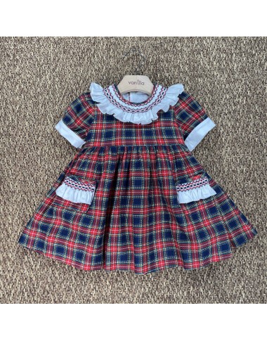 Abito tartan tasche Neonata 0/36