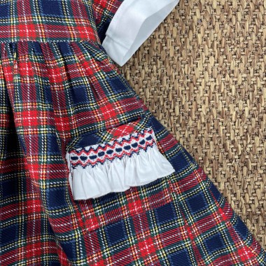 Abito tartan tasche Neonata 0/36