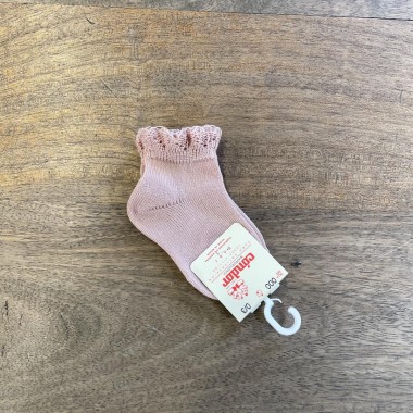 Calzino corto con orlo ricamato Calzini Corti