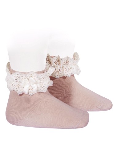 Calzino corto merletto e fiocco Calzini Corti