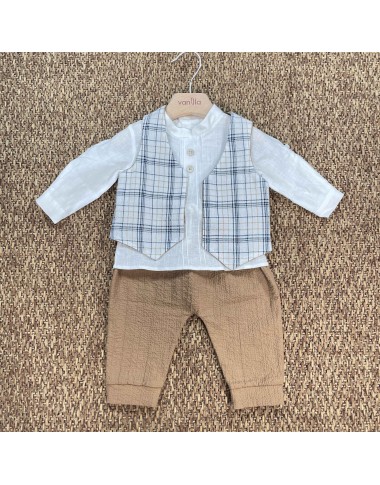 Completo camicia, pantalone e gilet Neonato 0/36
