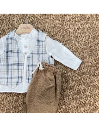 Completo camicia, pantalone e gilet Neonato 0/36
