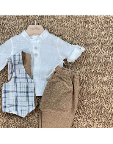 Completo camicia, pantalone e gilet Neonato 0/36