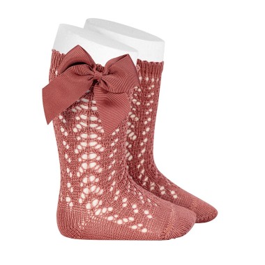 Calzino lungo traforato con fiocco filo Calzini