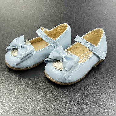 Ballerina con fiocco in pelle Scarpe