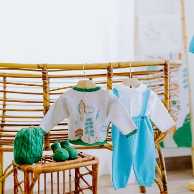 Completo nascita filo di cotone Tutine e Set Nascita