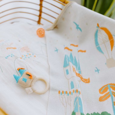 Coperta illustrata filo di cotone Coperta e Lenzuola