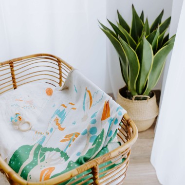 Coperta illustrata filo di cotone Coperta e Lenzuola