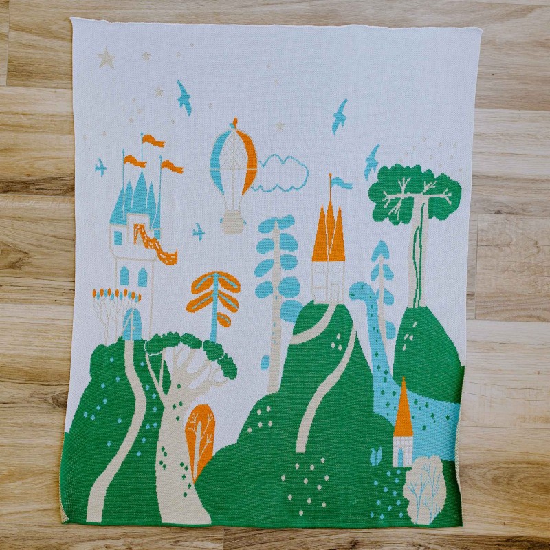 Coperta illustrata filo di cotone Coperta e Lenzuola